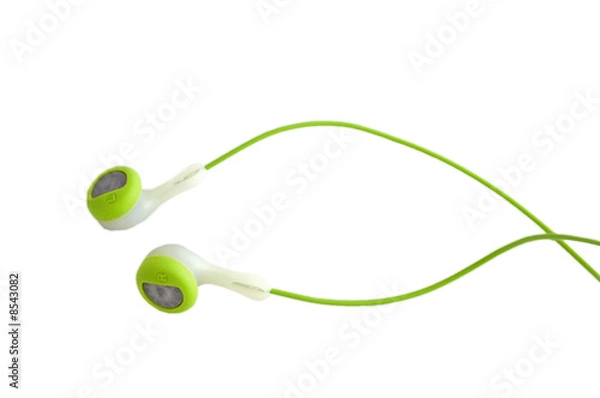 Fototapeta Zielone słuchawki