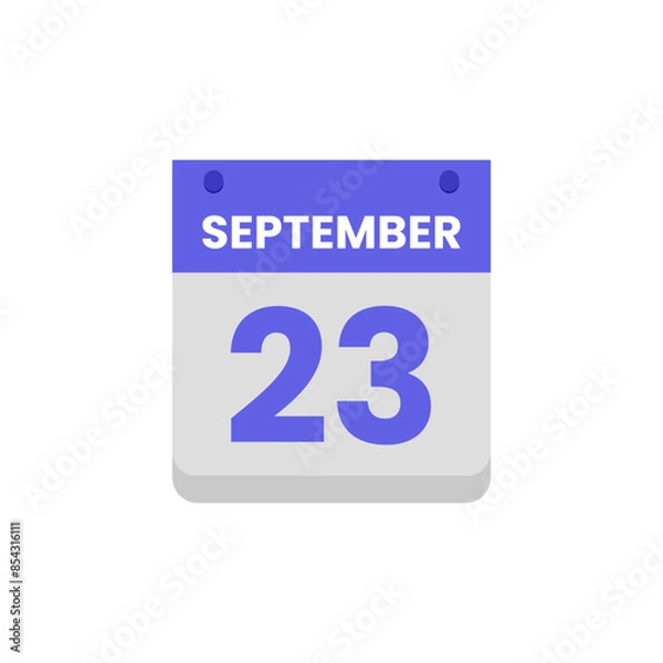 Fototapeta Calendar date month icon flat september vector