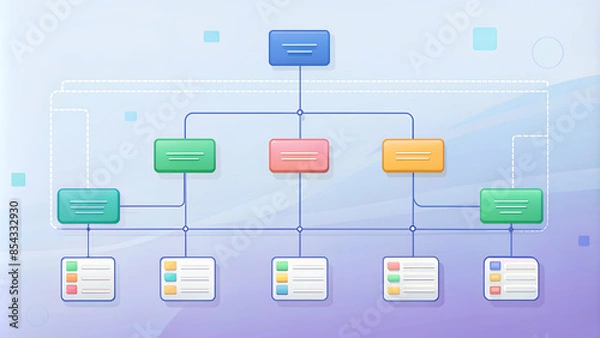 Fototapeta Website Structure Map