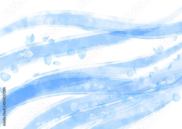 Fototapeta 波や風のイメージ水彩