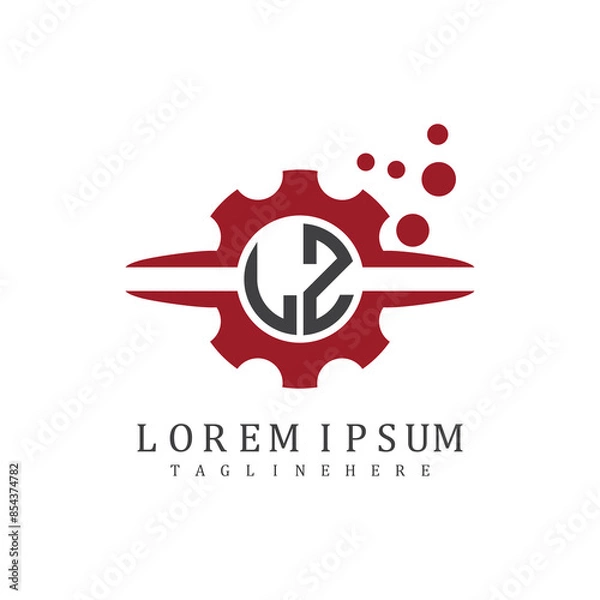 Fototapeta initial monogram for automotive logo design vector
