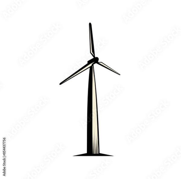Fototapeta Electric Wind Power Plant Design Illustration vector eps format , suitable for your design needs, logo, illustration, animation, etc.