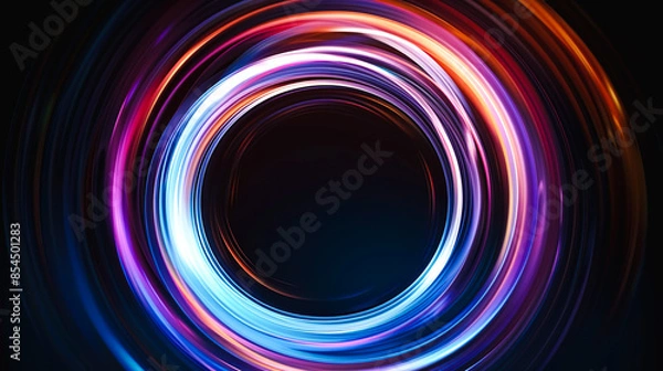 Fototapeta 残光のような虹色の光の輪