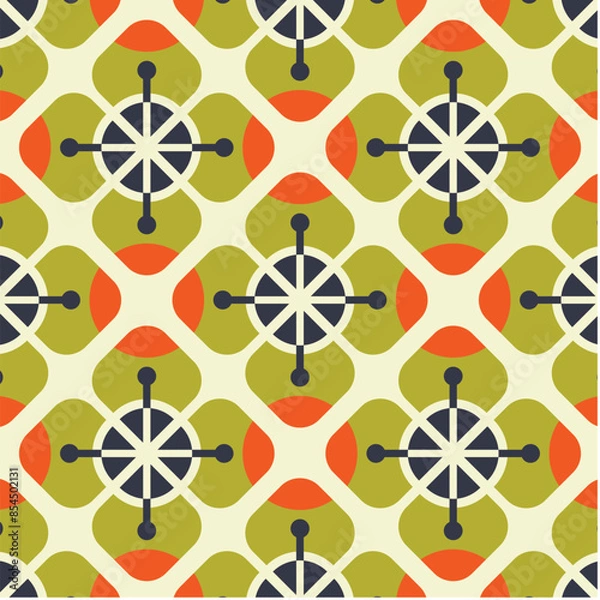 Obraz Abstract Geometrical Retro Pattern Wallpaper