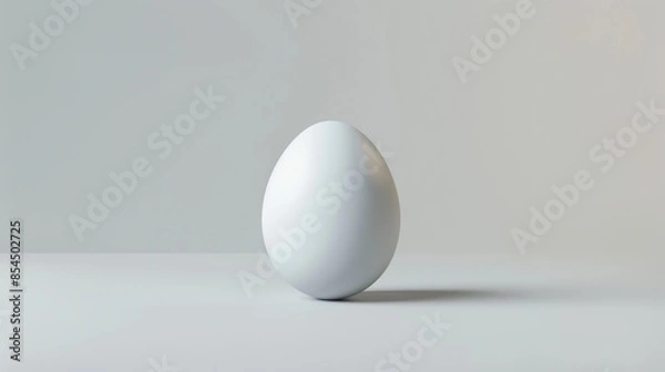 Obraz White background with an egg