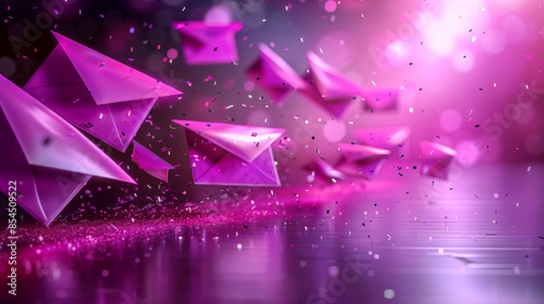 Obraz envelopes_purple_background