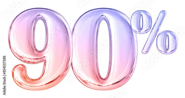 Fototapeta 90 Percent Gradient Number 3D