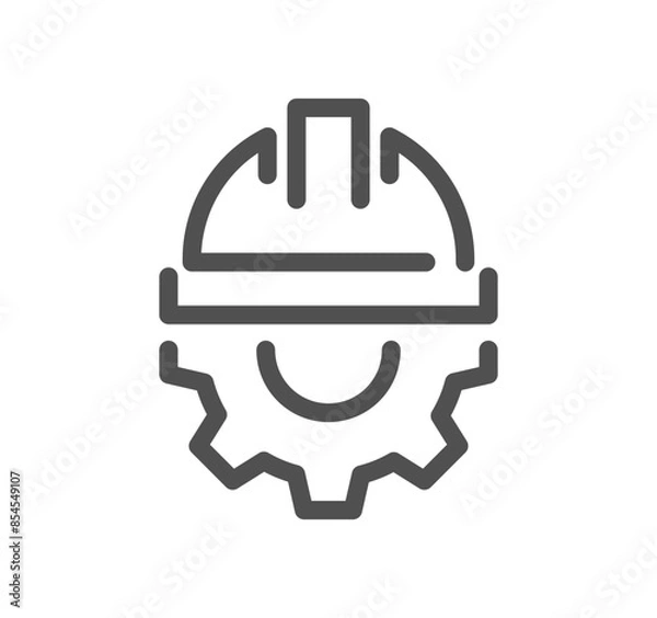 Fototapeta Engineering design related icon outline and linear vector.
