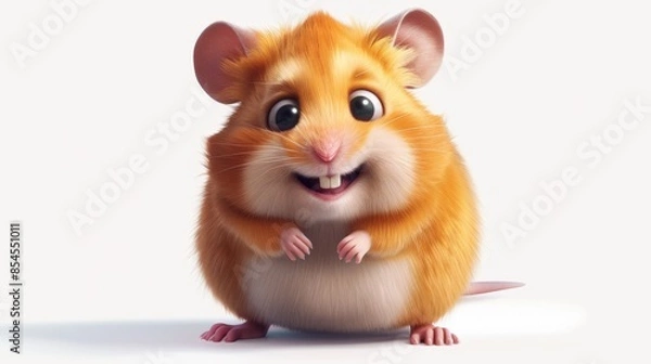 Obraz  Playful Cartoon Hamster