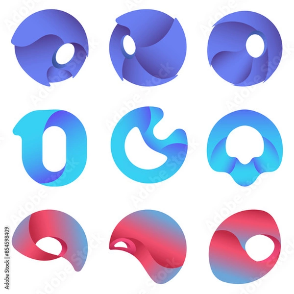 Fototapeta Vector Bundle Gradient O Modern Logo