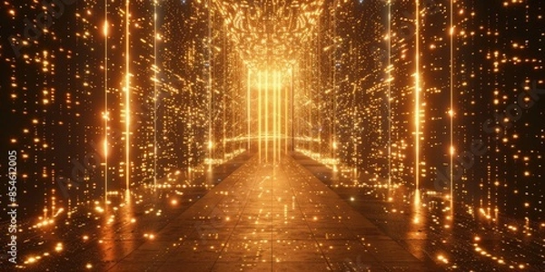 Fototapeta Golden Light Corridor