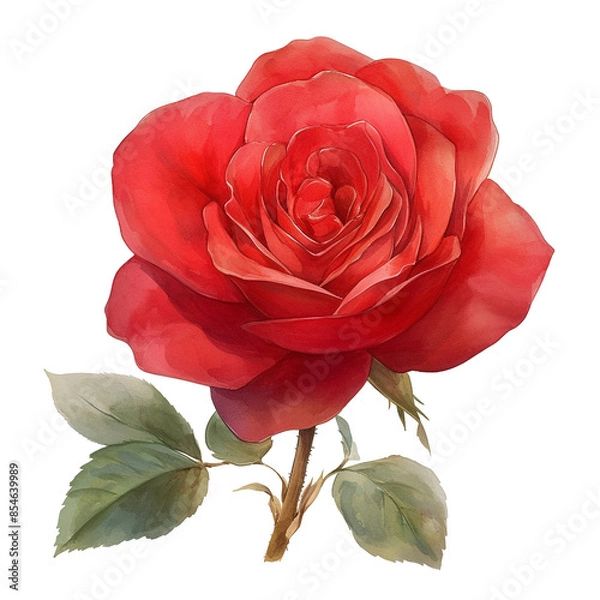 Fototapeta rose element isolated on white background.