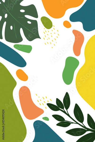 Fototapeta background with leaves