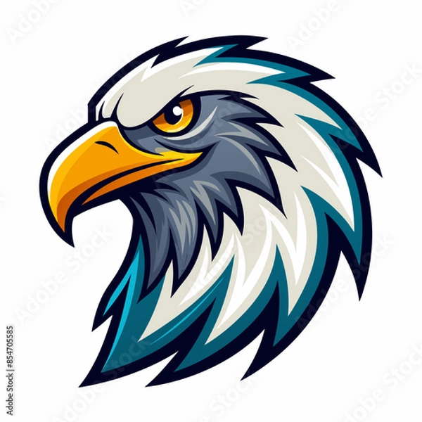 Obraz eagle logo design | eagle mascot logo design vector illustration| eagle esport logo