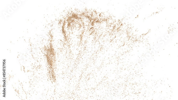 Fototapeta 3D rendering of scattered sand granules or fine dirt on transparent background
