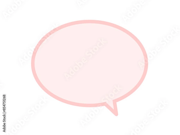 Obraz 漫画のピンクの線で描かれた楕円形吹き出し