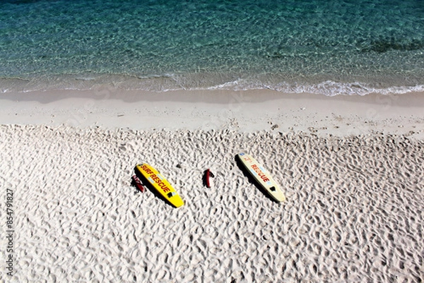 Obraz ライフガードとビーチ