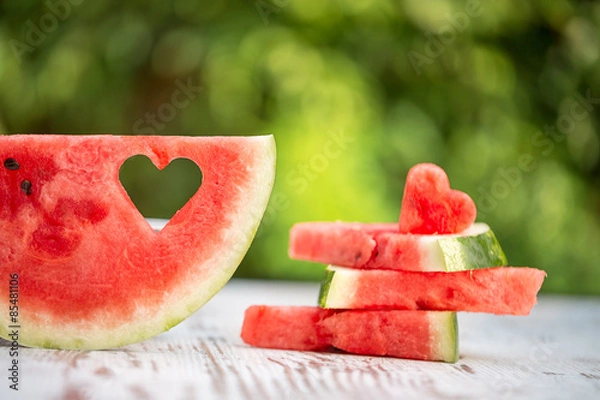 Obraz zdobione plastry arbuza