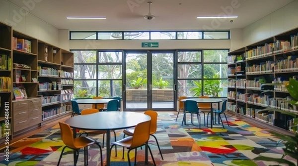 Obraz School libraries are gateways to knowledge, offering a quiet space for study and exploration.