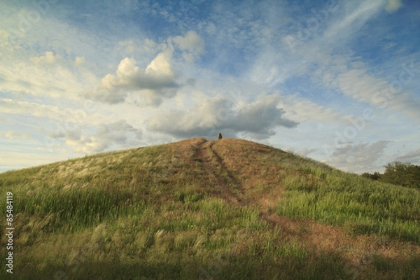 Obraz Mound at sunset