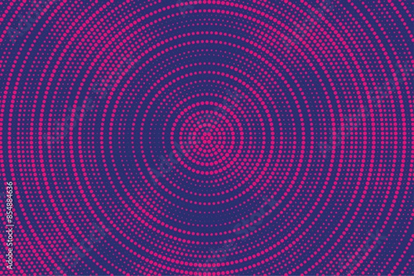 Obraz Blue and pink pop art retro background with halftone in comics style background. Abstract halftone background fit for social media post, poster, banner, and more.