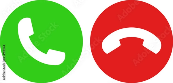 Obraz 電話の通話・終話ボタンのアイコン