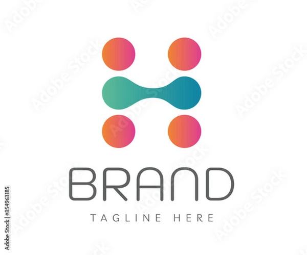 Obraz Letter H logo icon design template elements. Usable for Branding and Business Logos.
