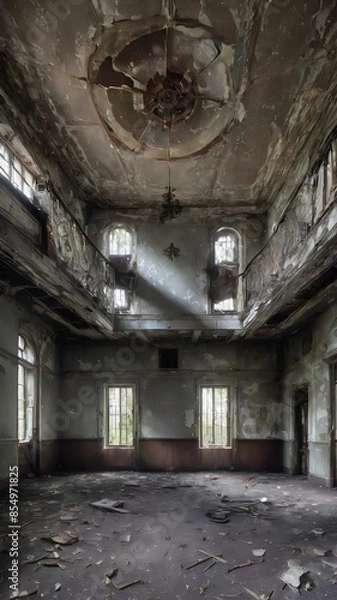 Fototapeta Explore and photograph abandoned and forgotten spaces.
