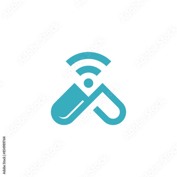 Obraz capsule connect simple sleek creative geometric modern logo design