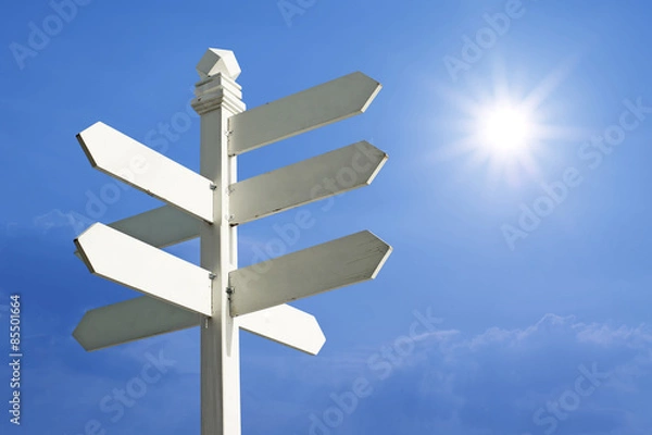 Obraz direction sign with blank spaces for text