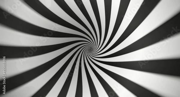 Obraz Abstract Black and White Spiral Pattern Design