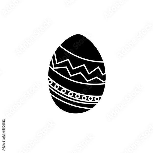 Obraz patterned easter eggs line illustration
