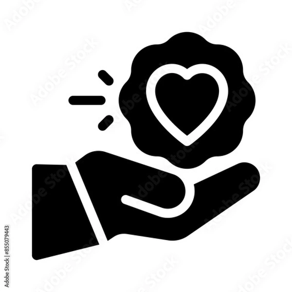 Fototapeta give glyph icon