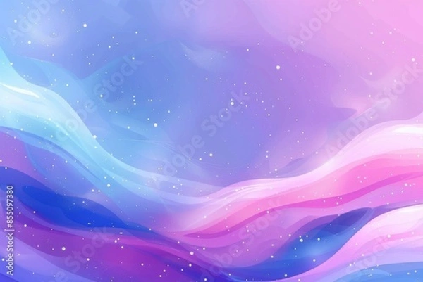 Fototapeta A mesmerizing abstract artwork featuring flowing lines and a dreamy color palette of purples, blues, and pinks.