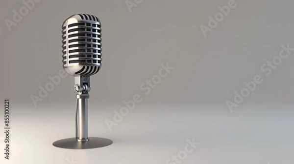 Fototapeta Silver Microphone Mockup
