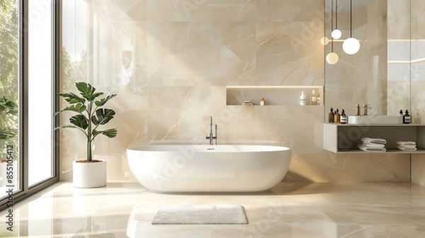 Fototapeta Highresolution image of largeformat bathroom tiles
