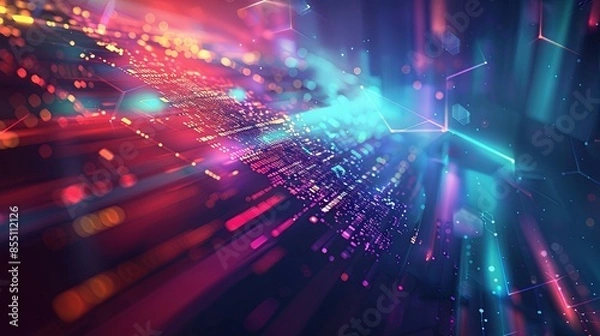 Fototapeta programming and code development abstract bright wallpaper