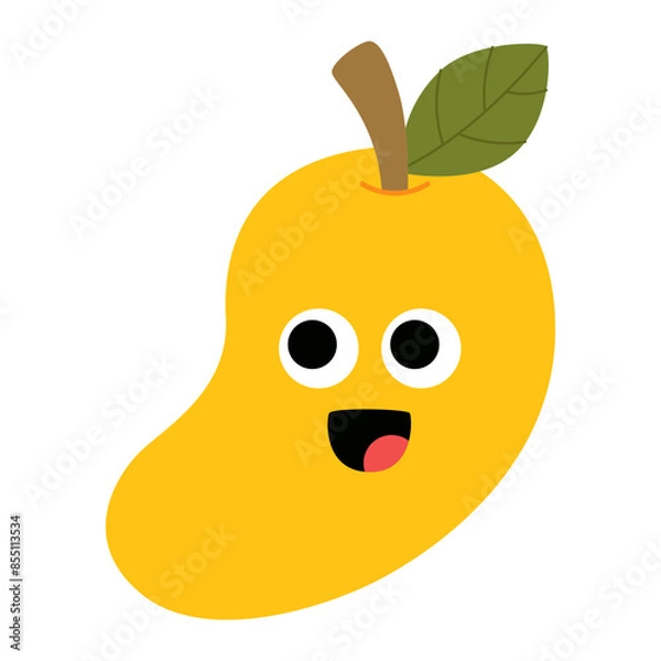 Obraz cute mango fruit cartoon style icon.
