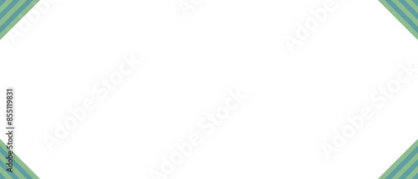 Obraz An abstract retro 70's style transparent boho corner border design element.