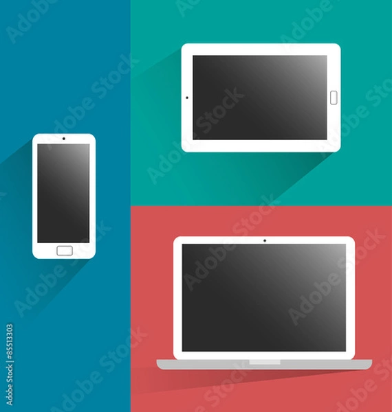 Obraz mock up white responsive 