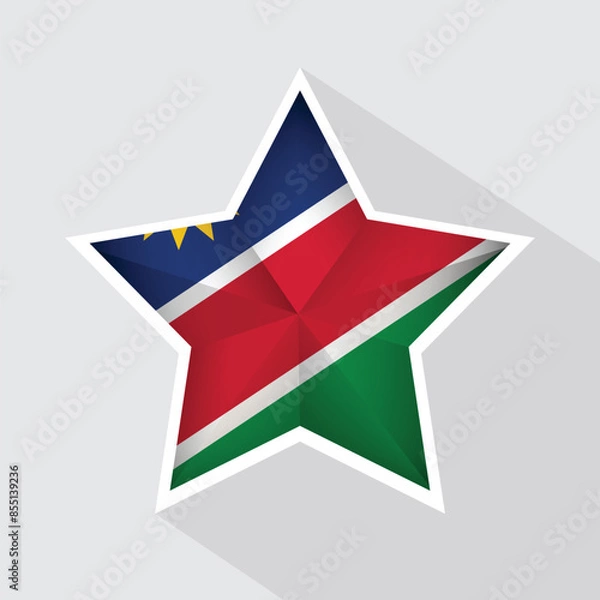Fototapeta Namibia Flag Star Shape Icon