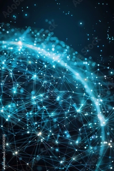 Fototapeta Global network, Abstract data background