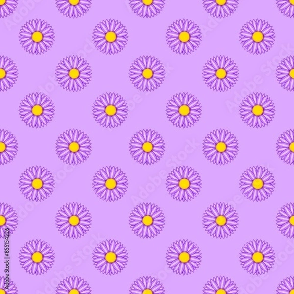 Fototapeta seamless pattern with camomiles