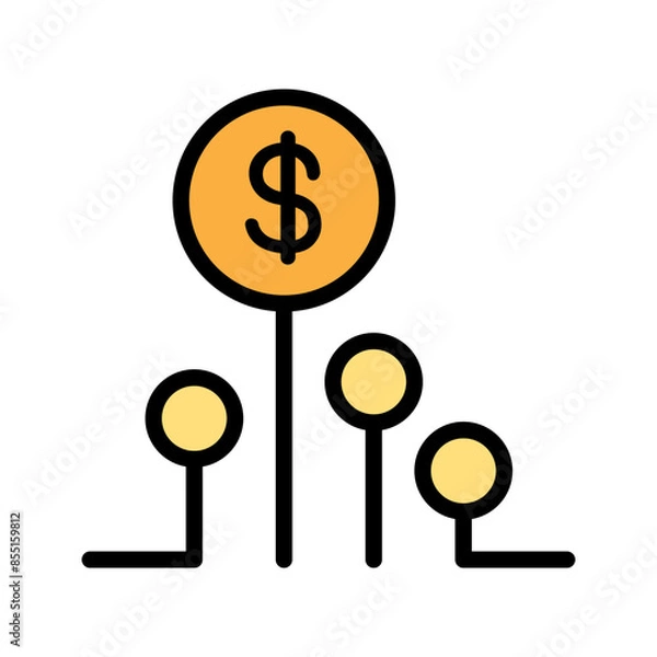 Fototapeta Cryptocurrency icon