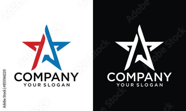 Fototapeta elegant star logo icon vector template