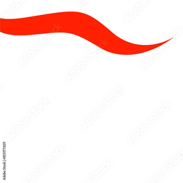 Obraz Red and White Background Abstract Shapes