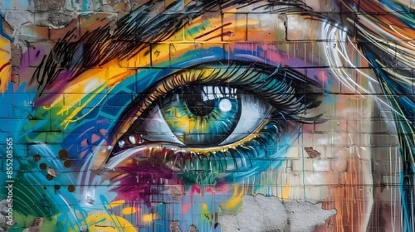 Fototapeta Vibrant Graffiti Art Journey to the Creative ImagiNation Hub