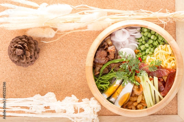 Obraz fry rice with the shrimp paste