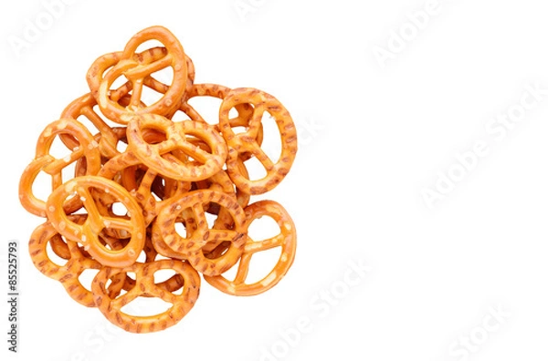 Obraz pretzel, brezel on white background