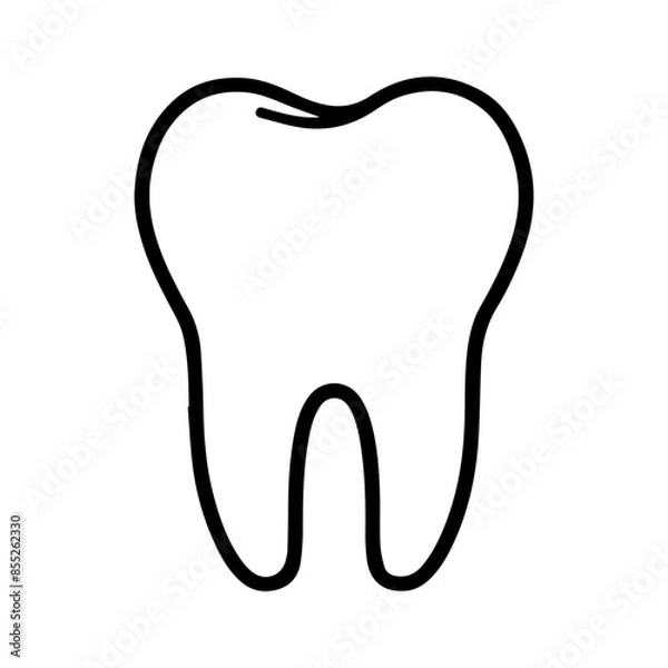 Fototapeta Dentist logo or modern line icon. Vector line art and icon design with bold outline. Black and white Pixel Perfect minimalistic symbol isolate white background. Creative logotype